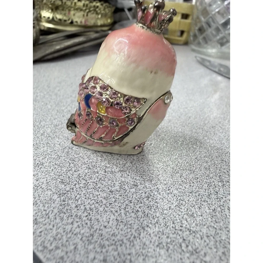 Owl w/ Crown with Rhinestone Jewelry Trinket Box  # 1636380 New‎